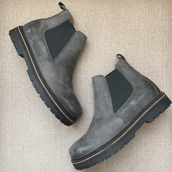 BIRKENSTOCK Stalon BOOTS Graphite Grey Nubuck Leather Size 38 / 7 - Picture 3 of 8